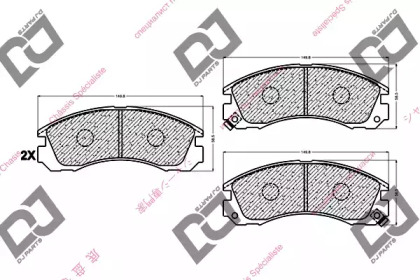 Комплект тормозных колодок DJ PARTS BP1024